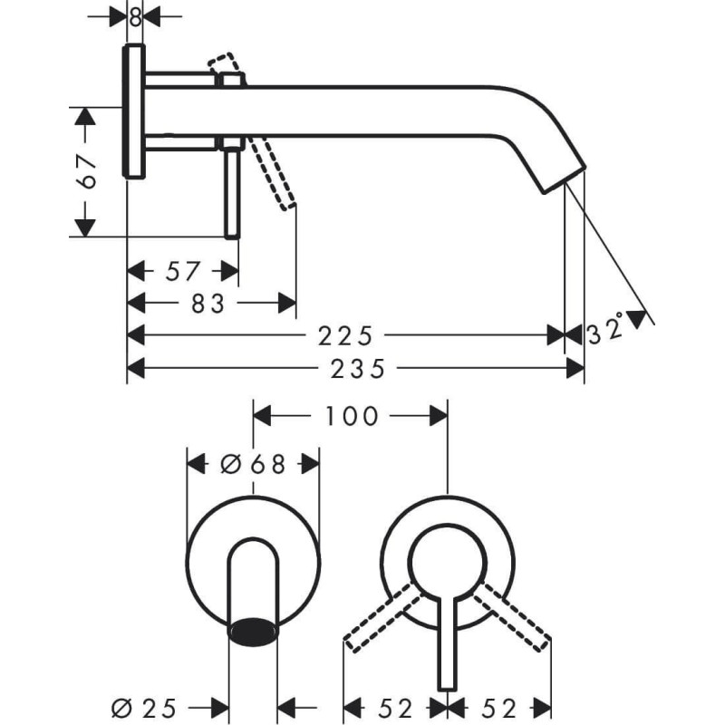 Bateria Umywalkowa Tecturis S Chrom 73351000 Hansgrohe Bateria Umywalkowa Tecturis S Chrom 73351000 Hansgrohe