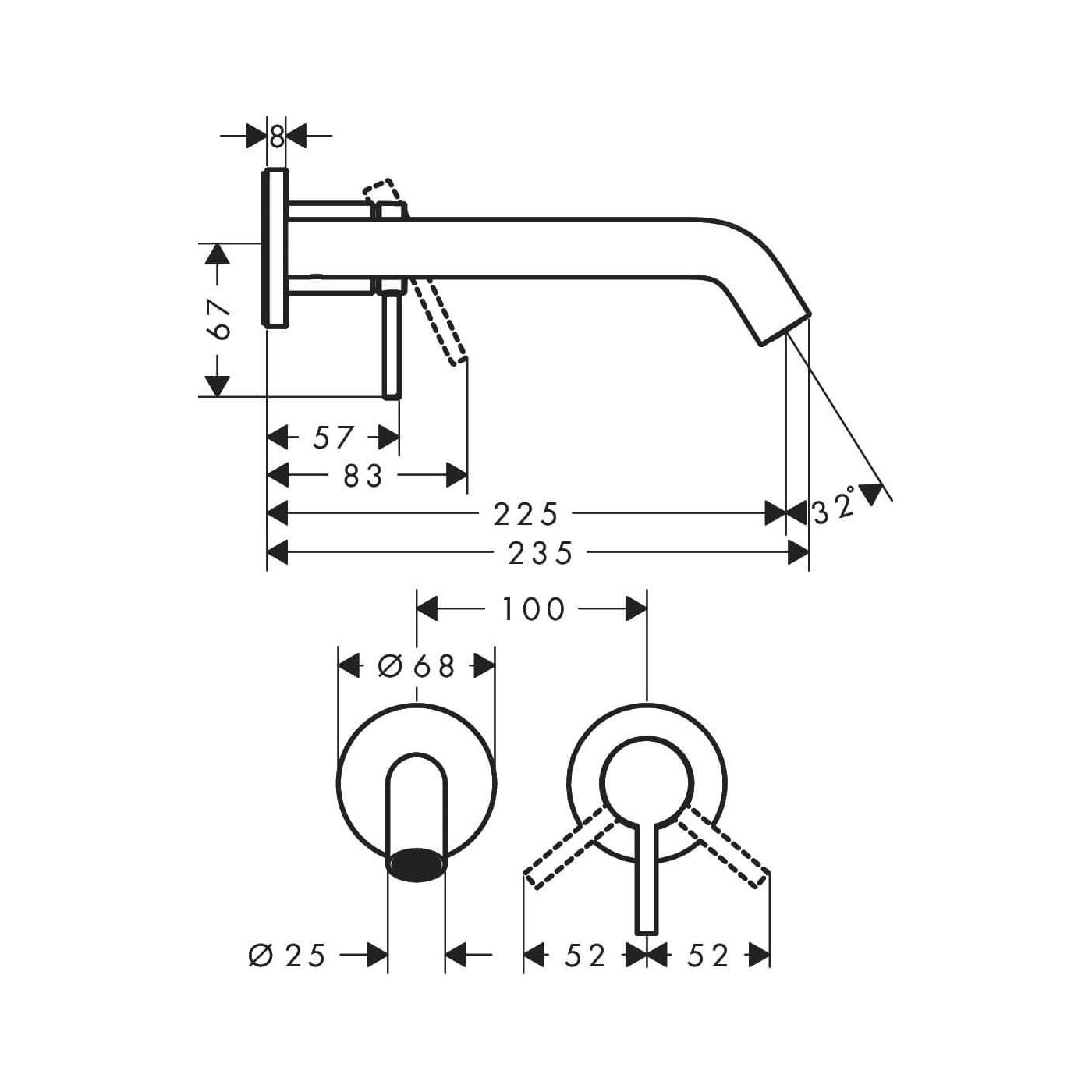 Bateria Umywalkowa Tecturis S Biały Mat 73351700 Hansgrohe Bateria Umywalkowa Tecturis S Biały Mat 73351700 Hansgrohe