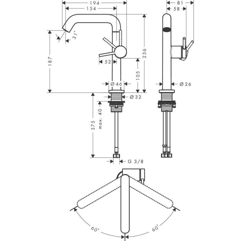 Bateria Umywalkowa Tecturis S Coolstart Brąz Szczotkowany 73360140 Hansgrohe Bateria Umywalkowa Tecturis S Coolstart Brąz Szczotkowany 73360140 Hansgrohe