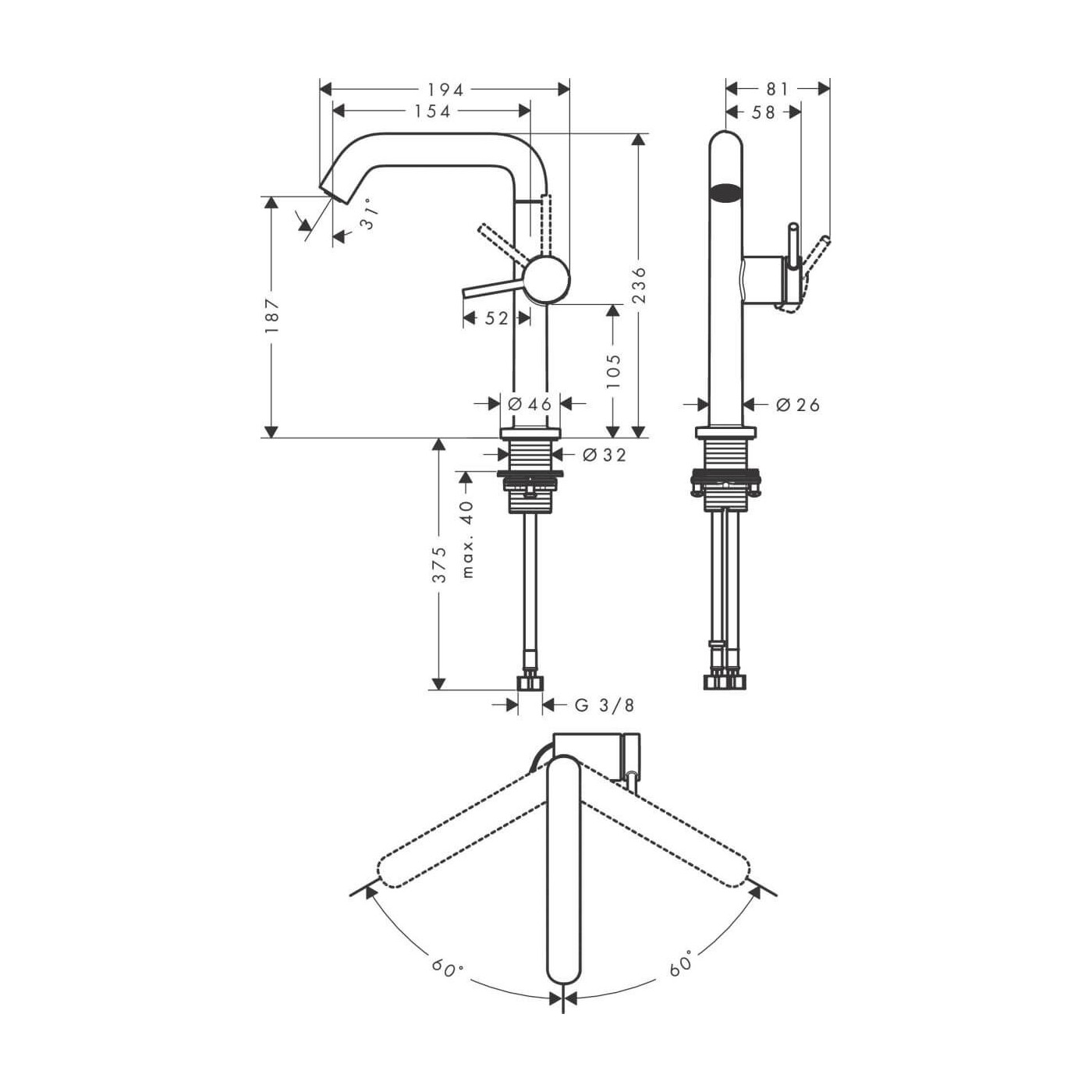 Bateria Umywalkowa Tecturis S Coolstart Czarny Mat 73360670 Hansgrohe Bateria Umywalkowa Tecturis S Coolstart Czarny Mat 73360670 Hansgrohe