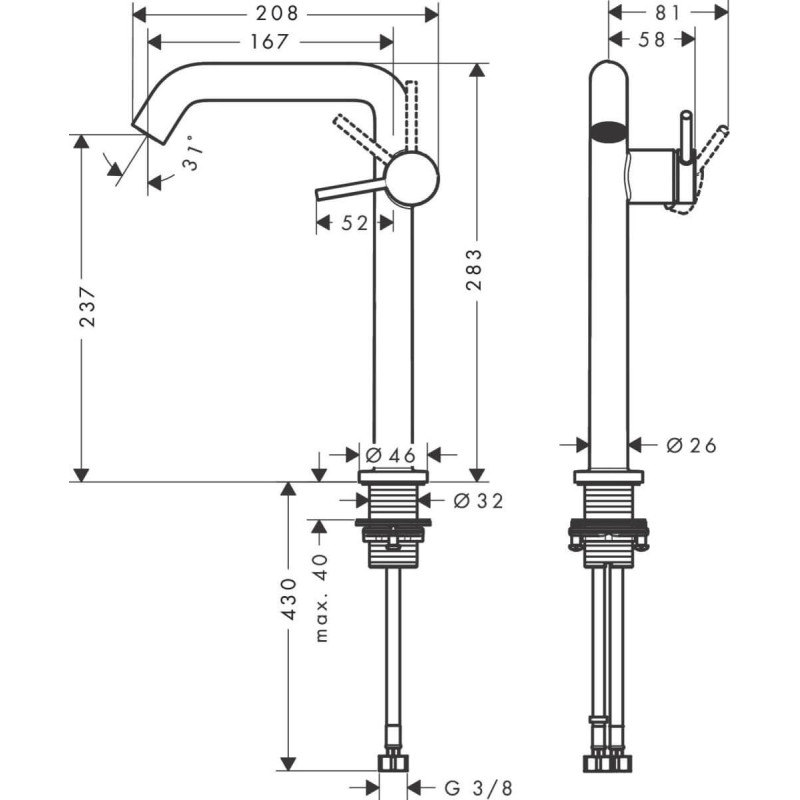 Bateria Umywalkowa Tecturis S Coolstart Biały Mat 73370700 Hansgrohe Bateria Umywalkowa Tecturis S Coolstart Biały Mat 73370700 Hansgrohe