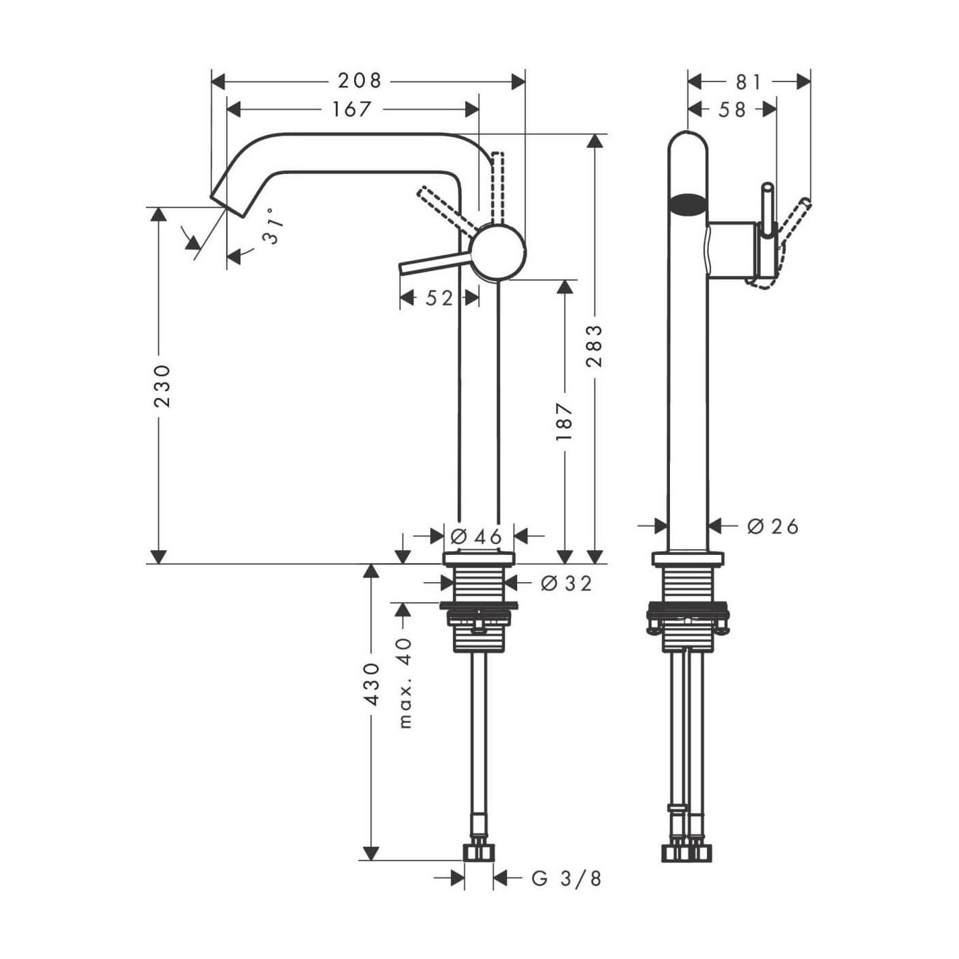 Bateria Umywalkowa Tecturis S Coolstart Brąz Szczotkowany 73372140 Hansgrohe Bateria Umywalkowa Tecturis S Coolstart Brąz Szczotkowany 73372140 Hansgrohe