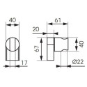 Uchwyt Natryskowy Punktowy Inula Czarny FD8-703-22 F-design Uchwyt Natryskowy Punktowy Inula Czarny FD8-703-22 F-design