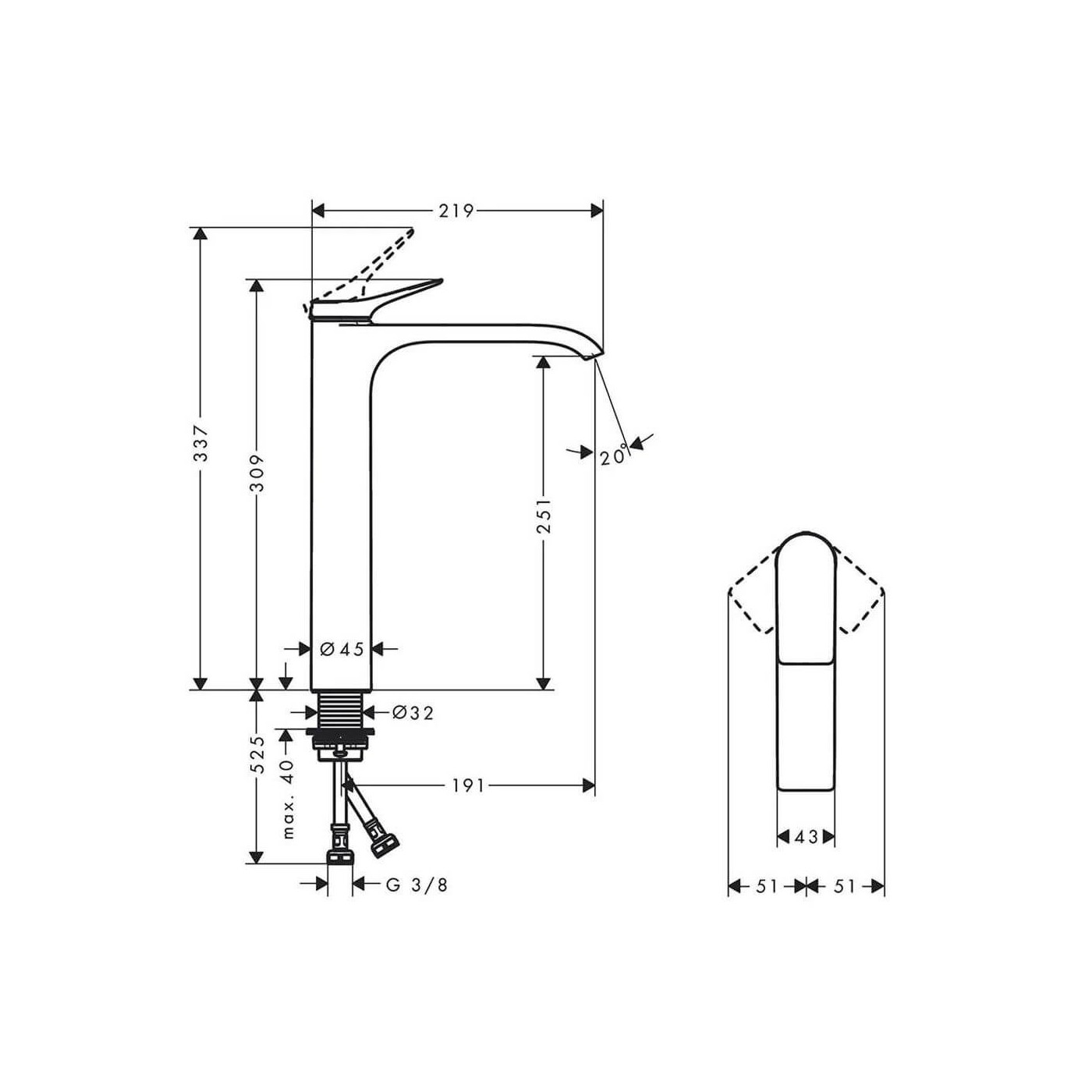Jednouchwytowa Bateria Umywalkowa Vivenis Czarny Mat 75042670 Hansgrohe Jednouchwytowa Bateria Umywalkowa Vivenis Czarny Mat 75042670 Hansgrohe