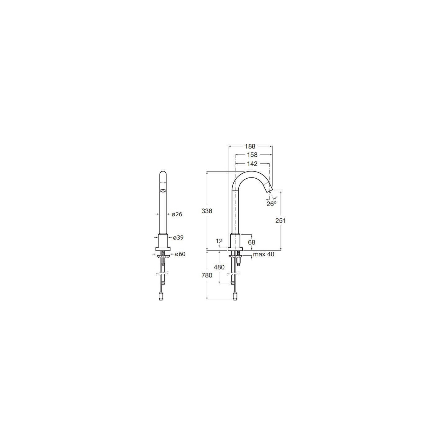 Bateria Umywalkowa Elektroniczna Loft Chrom Wysoka A5A3143C00 Roca Bateria Umywalkowa Elektroniczna Loft Chrom Wysoka A5A3143C00 Roca