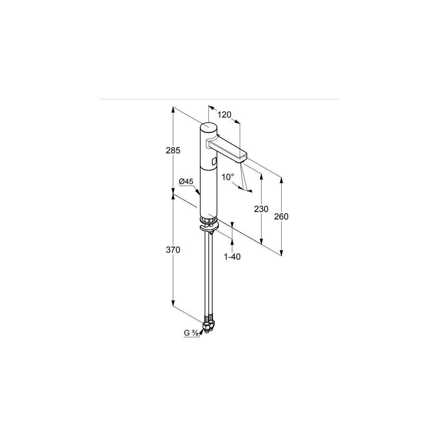 Elektroniczna Bateria Umywalkowa Zenta Wysoka 3810605 Kludi Elektroniczna Bateria Umywalkowa Zenta Wysoka 3810605 Kludi