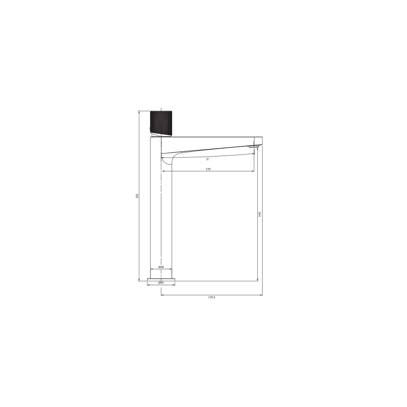 Bateria Umywalkowa Contour Miedź Szczotkowana CT8012CPB Omnires Bateria Umywalkowa Contour Miedź Szczotkowana CT8012CPB Omnires
