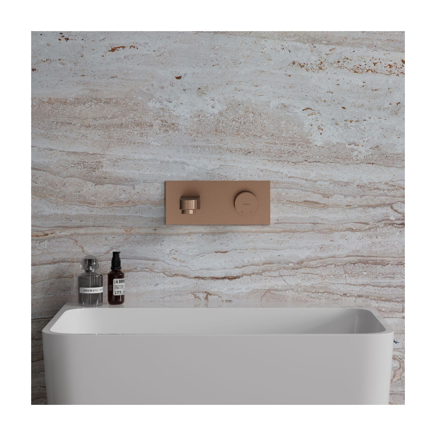 Bateria Umywalkowa Podtynkowa Contour Miedź Szczotkowana CT8015CPB Omnires Bateria Umywalkowa Podtynkowa Contour Miedź Szczotkowana CT8015CPB Omnires