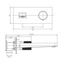 Bateria Umywalkowa Podtynkowa Contour Miedź Szczotkowana CT8015CPB Omnires Bateria Umywalkowa Podtynkowa Contour Miedź Szczotkowana CT8015CPB Omnires