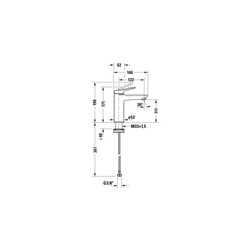 Bateria Umywalkowa Wave Brąz Szczotkowany WA1020002004 Duravit Bateria Umywalkowa Wave Brąz Szczotkowany WA1020002004 Duravit