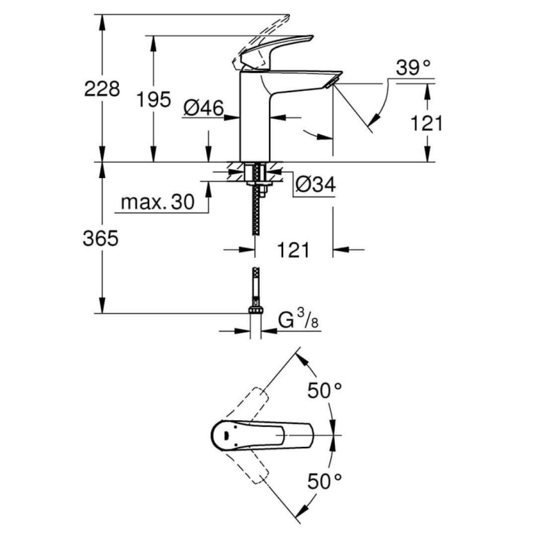 Bateria Umywalkowa Eurosmart Professional M Matte Black Eurosmart 233242433 Grohe Bateria Umywalkowa Eurosmart Professional M Matte Black Eurosmart 233242433 Grohe