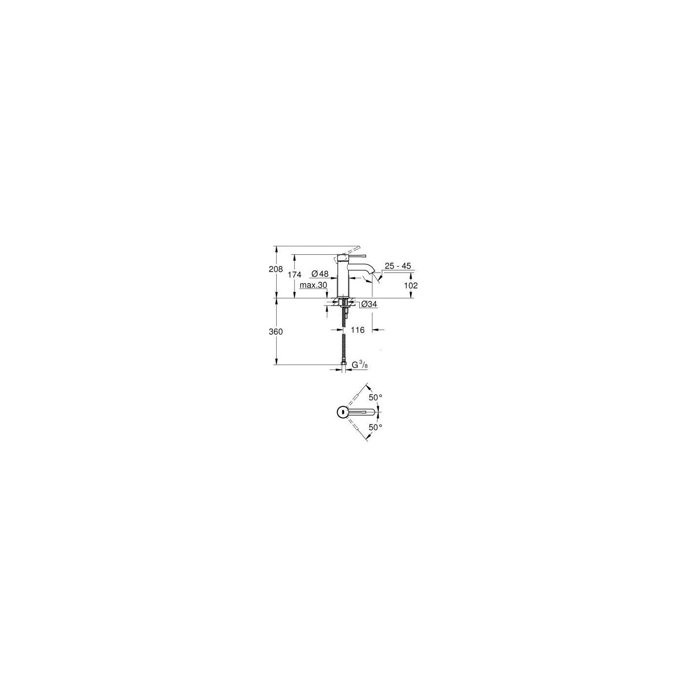 Bateria Umywalkowa Essence S Brushed Cool Sunrise 23590GN1 Grohe Bateria Umywalkowa Essence S Brushed Cool Sunrise 23590GN1 Grohe