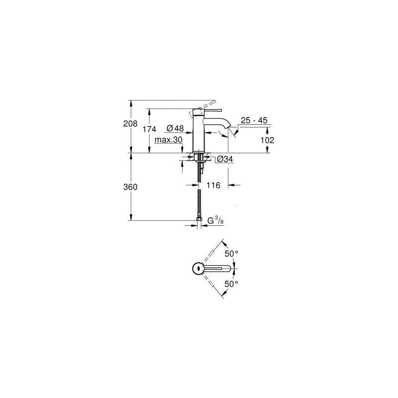 Bateria Umywalkowa Essence S Brushed Cool Sunrise 23590GN1 Grohe Bateria Umywalkowa Essence S Brushed Cool Sunrise 23590GN1 Grohe