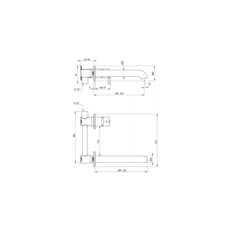 Bateria Umywalkowa Podtynkowa Silia Nero BQSN54L Deante Bateria Umywalkowa Podtynkowa Silia Nero BQSN54L Deante