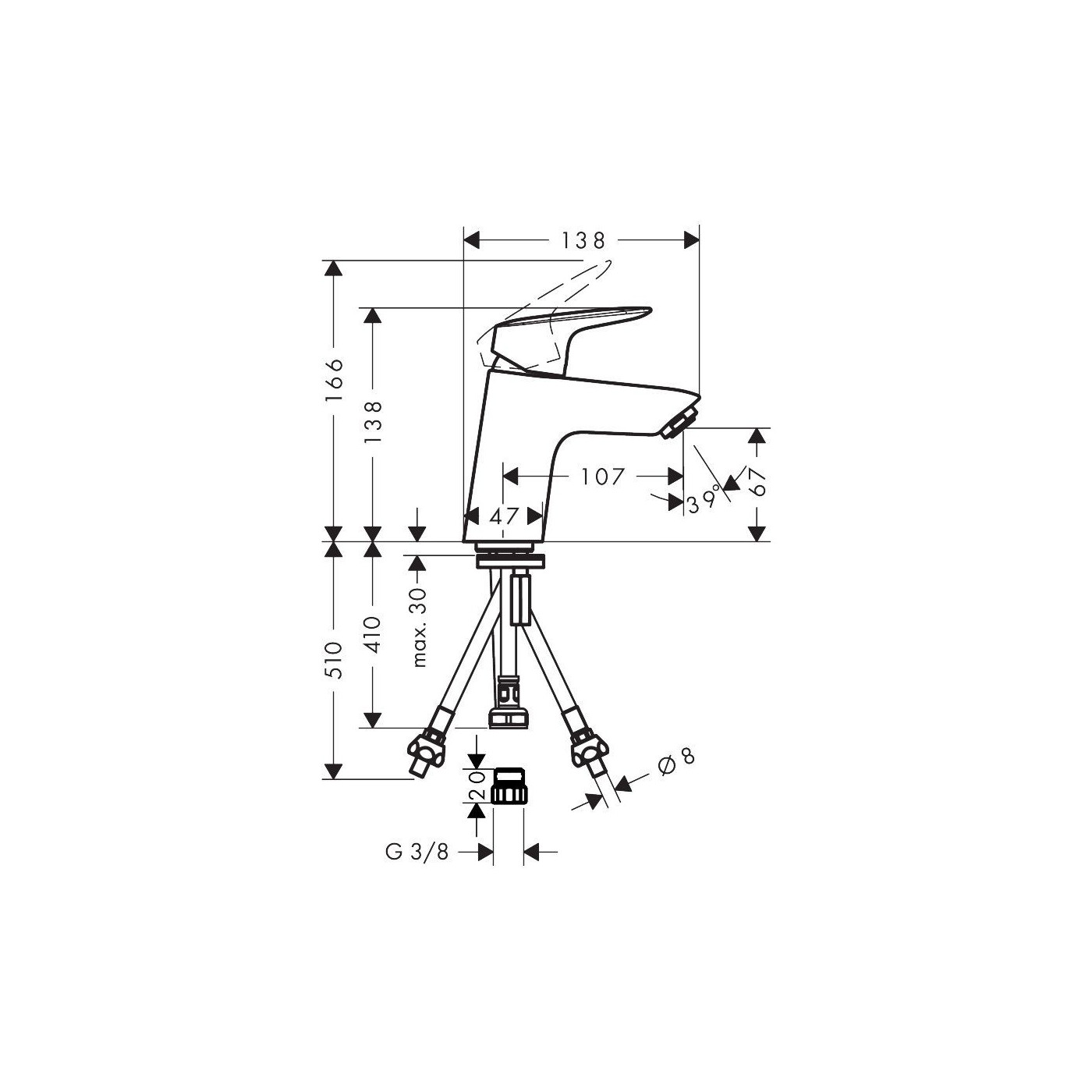 Bateria Umywalkowa Lowpressure Do Bezciśnieniowych Podgrzewaczy Wody Push-Open Logis 71074000 Hansgrohe Bateria Umywalkowa Lowpressure Do Bezciśnieniowych Podgrzewaczy Wody Push-Open Logis 71074000 Hansgrohe