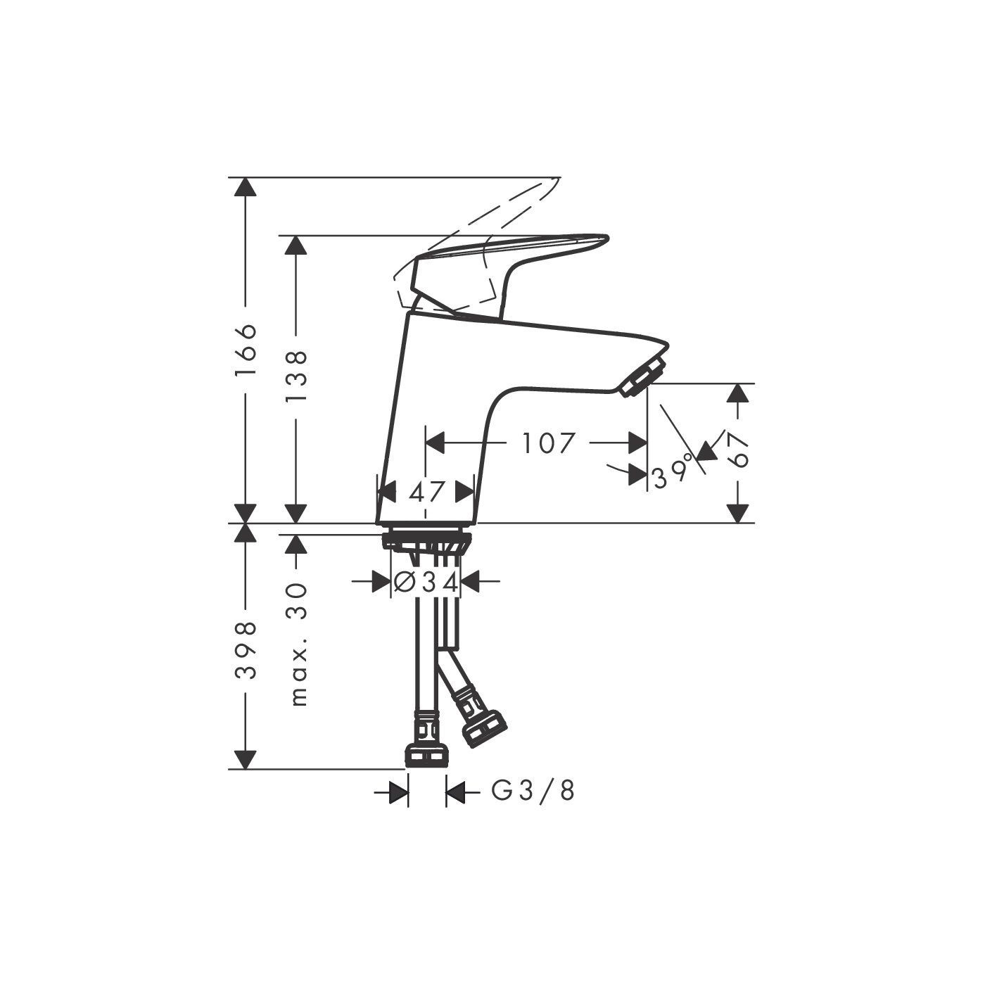 Bateria Umywalkowa 70 Z Kompletem Odpływowym Push-Open Logis 71077670 Hansgrohe Bateria Umywalkowa 70 Z Kompletem Odpływowym Push-Open Logis 71077670 Hansgrohe