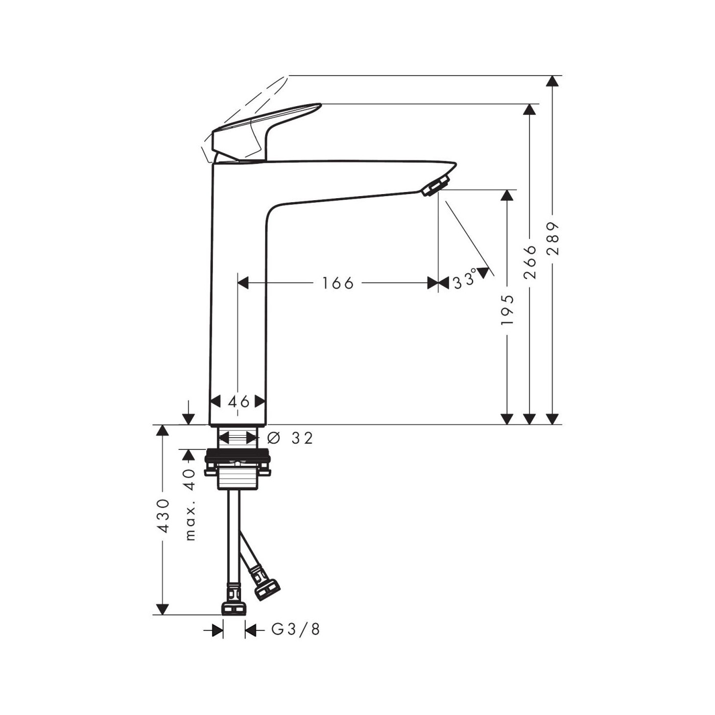 Bateria Umywalkowa 190 Bez Kompletu Odpływowego Logis 71091670 Hansgrohe Bateria Umywalkowa 190 Bez Kompletu Odpływowego Logis 71091670 Hansgrohe