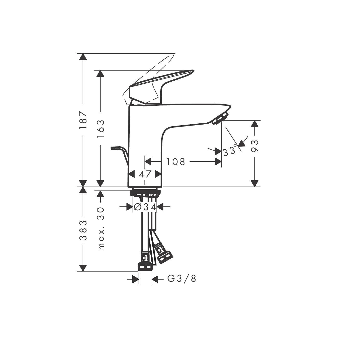 Bateria Umywalkowa 100 Coolstart Z Kompletem Odpływowym Z Cięgłem Logis 71102000 Hansgrohe Bateria Umywalkowa 100 Coolstart Z Kompletem Odpływowym Z Cięgłem Logis 71102000 Hansgrohe