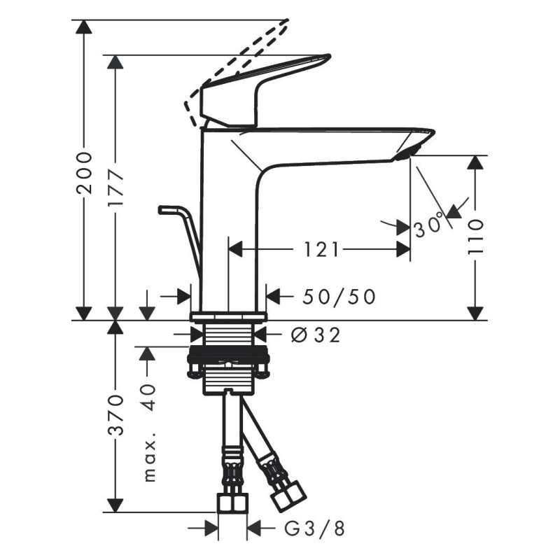 Bateria Umywalkowa 110 Fine Z Kompletem Odpływowym Z Cięgłem Logis 71251670 Hansgrohe Bateria Umywalkowa 110 Fine Z Kompletem Odpływowym Z Cięgłem Logis 71251670 Hansgrohe