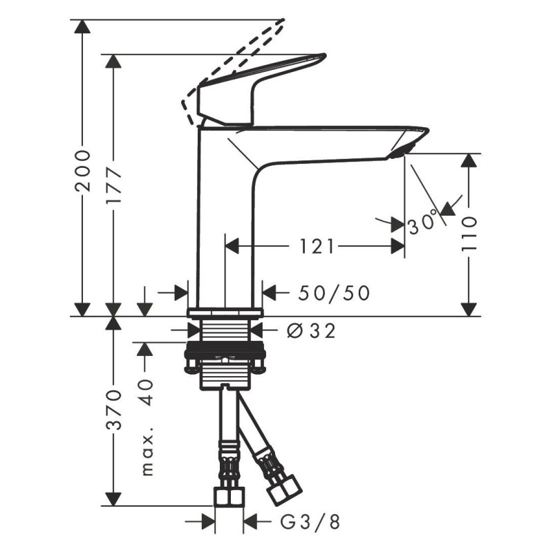 Bateria Umywalkowa 110 Fine Z Kompletem Odpływowym Push-Open Logis 71252000 Hansgrohe Bateria Umywalkowa 110 Fine Z Kompletem Odpływowym Push-Open Logis 71252000 Hansgrohe
