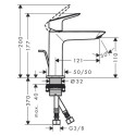 Bateria Umywalkowa 110 Fine Coolstart Z Kompletem Odpływowym Z Cięgłem Logis 71254000 Hansgrohe Bateria Umywalkowa 110 Fine Coolstart Z Kompletem Odpływowym Z Cięgłem Logis 71254000 Hansgrohe