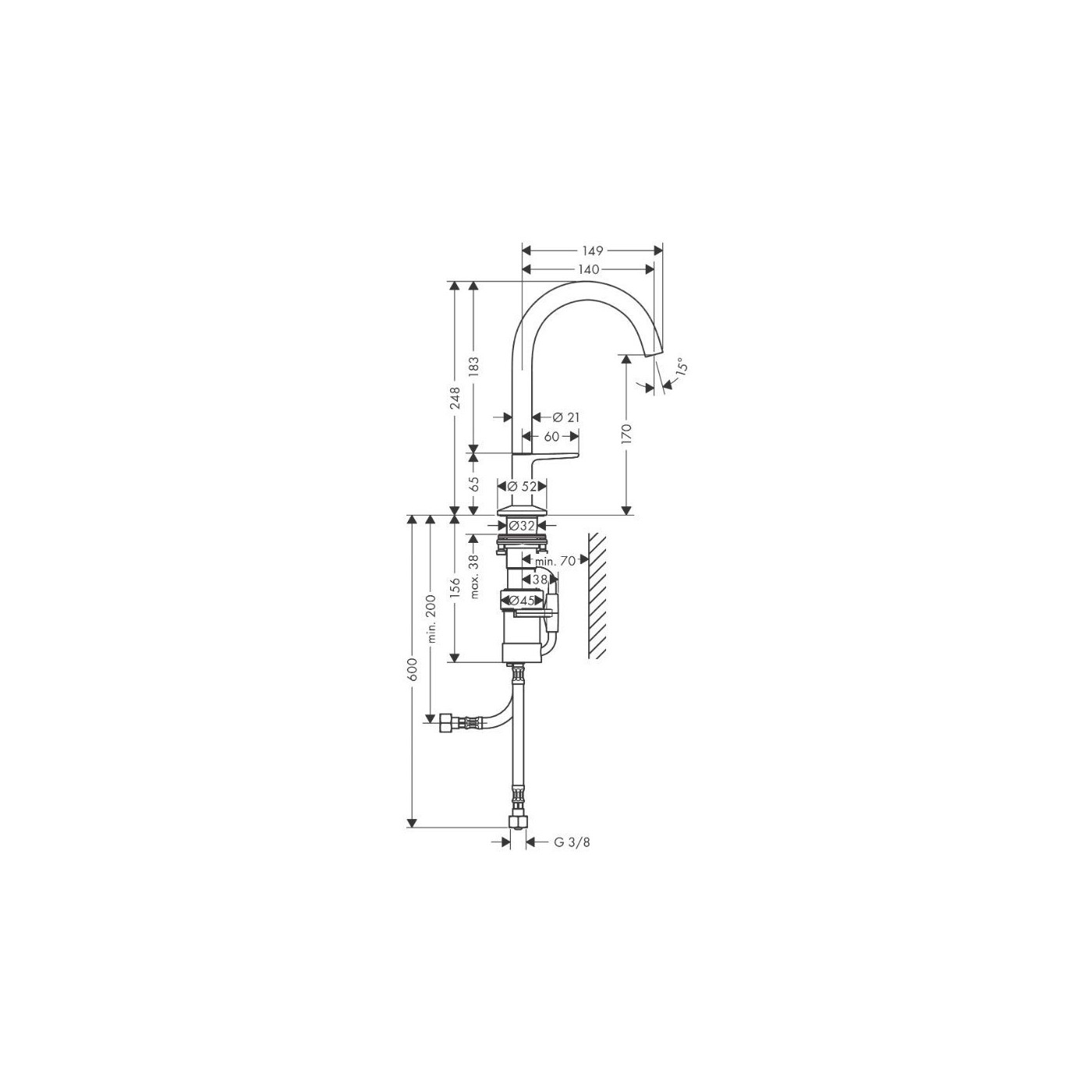 Bateria Umywalkowa Select Z Kompletem Odpływowym Push-Open Czarny Mat 48020670 Axor Bateria Umywalkowa Select Z Kompletem Odpływowym Push-Open Czarny Mat 48020670 Axor