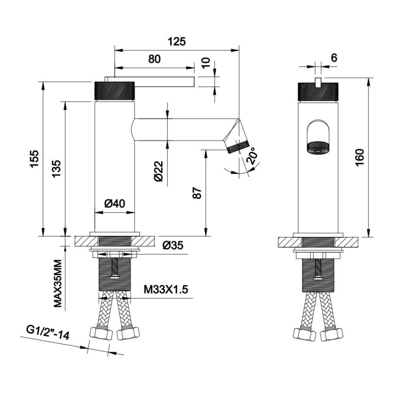 Bateria Umywalkowa Niska Ori Złoty Szczotkowany 08010GN Emporia Bateria Umywalkowa Niska Ori Złoty Szczotkowany 08010GN Emporia