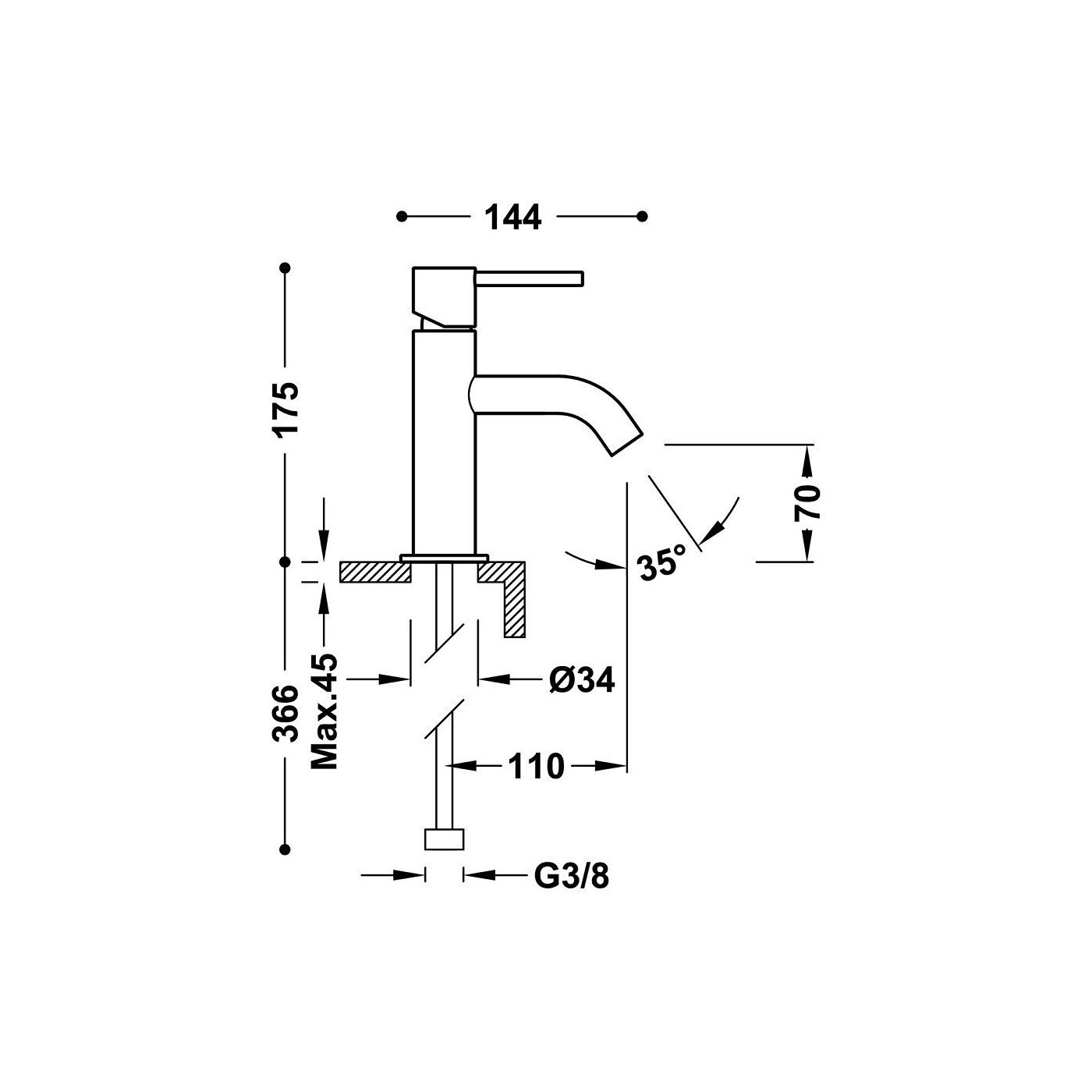 Bateria Umywalkowa Study Volcanic 26290301VO Tres Bateria Umywalkowa Study Volcanic 26290301VO Tres