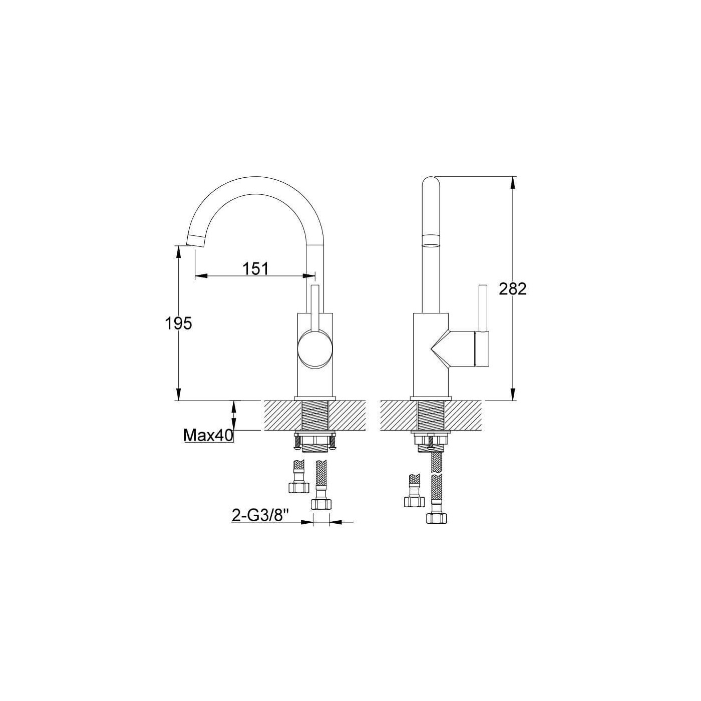 Bateria Umywalkowa Axel Gold QB150AGD Kohlman Bateria Umywalkowa Axel Gold QB150AGD Kohlman