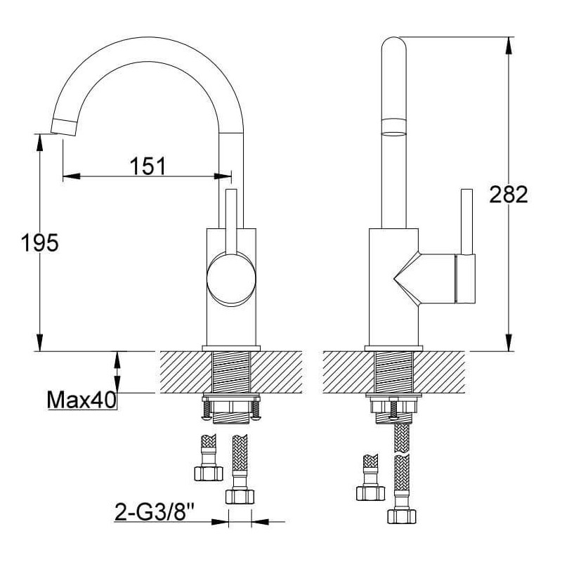 Bateria Umywalkowa Axel Gold QB150AGD Kohlman Bateria Umywalkowa Axel Gold QB150AGD Kohlman