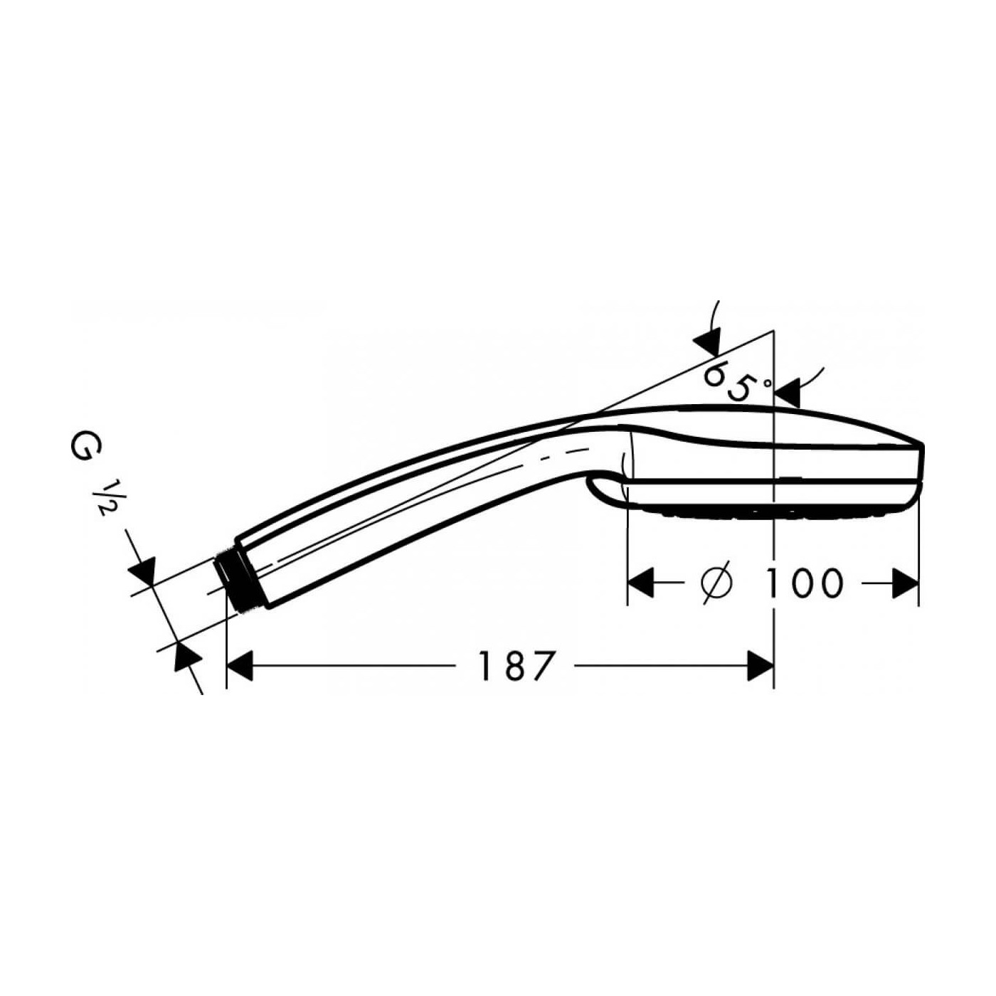 Słuchawka Prysznicowa CROMA 100 Vario Ecoflow 28537000 Hansgrohe Słuchawka Prysznicowa CROMA 100 Vario Ecoflow 28537000 Hansgrohe