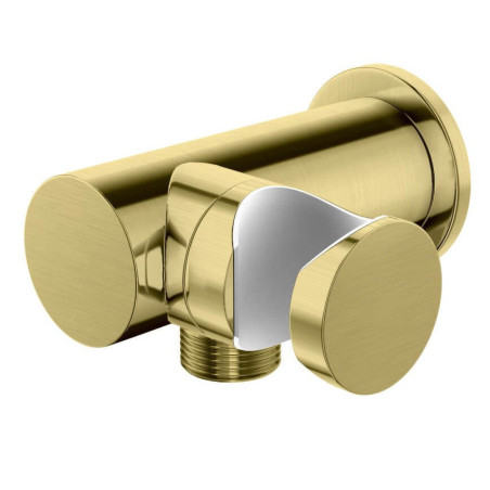 Uchwyt Słuchawkowy Z Przyłączem Wody Experience Brushed Gold QW004AEGDB Kohlman