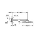 Deszczownica Z Ramieniem 430 mm 2 Strumienie Rainshower SmartActive 310 26475000 Grohe Deszczownica Z Ramieniem 430 mm 2 Strumienie Rainshower SmartActive 310 26475000 Grohe
