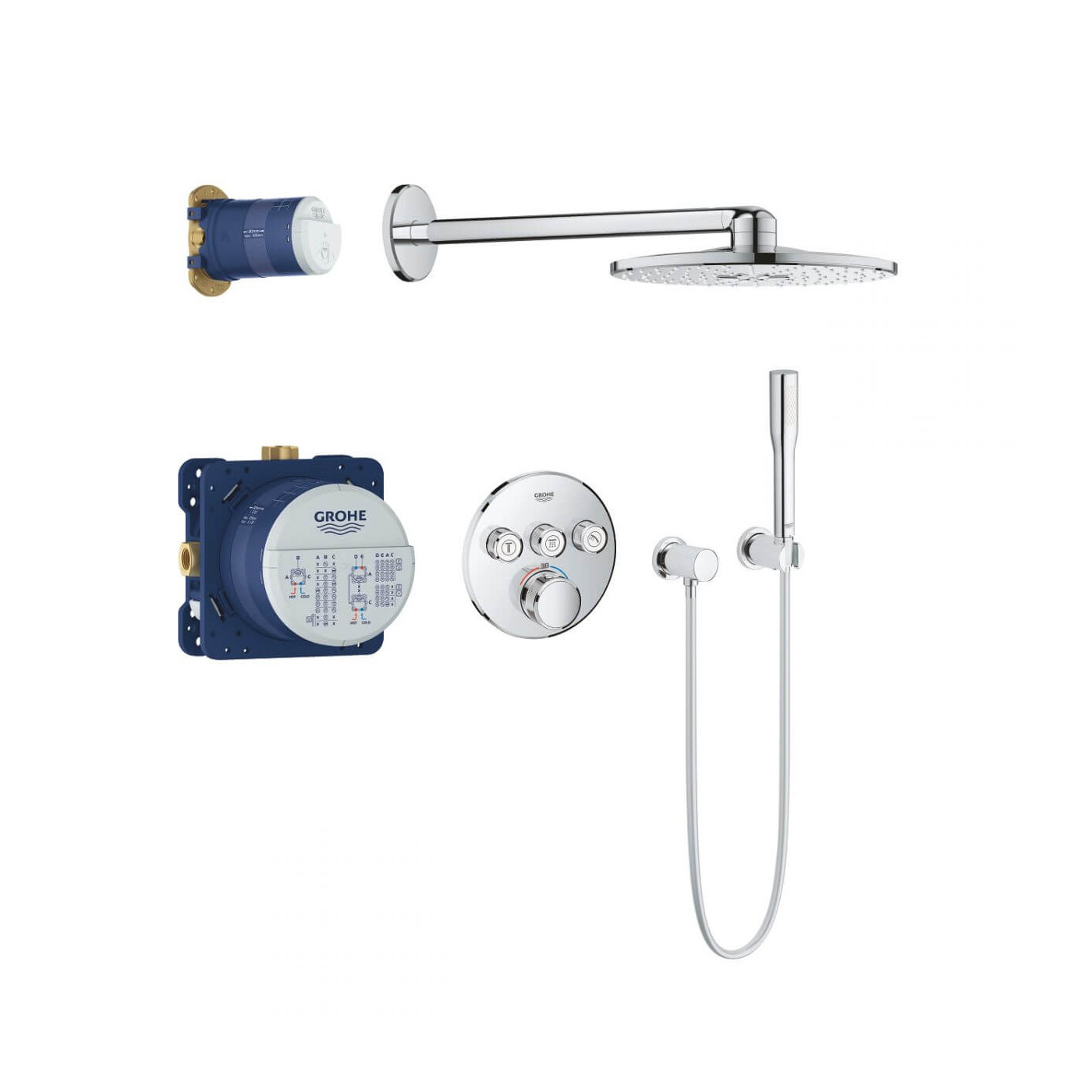 Zestaw Prysznicowy Grohtherm Smartcontrol Rainshower Smartactive 310 34705000 Grohe Zestaw Prysznicowy Grohtherm Smartcontrol Rainshower Smartactive 310 34705000 Grohe