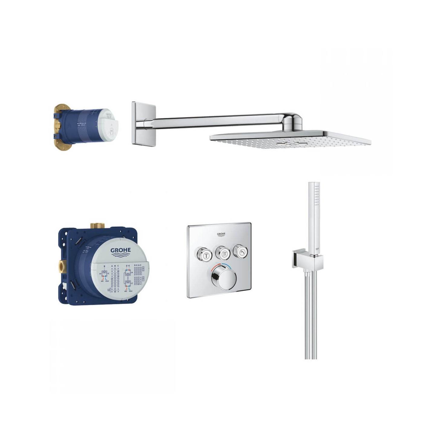 Podtynkowy Zestaw Prysznicowy SmartControl 34712000 Grohe Podtynkowy Zestaw Prysznicowy SmartControl 34712000 Grohe