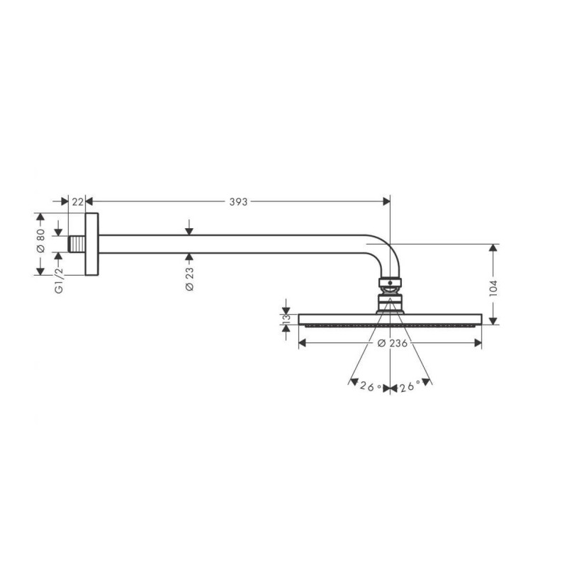 Deszczownica Raindance S 27607000 Hansgrohe Deszczownica Raindance S 27607000 Hansgrohe