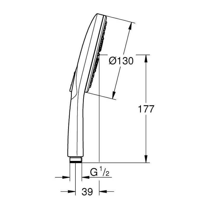 Słuchawka Rainshower Smartactive Brushed Hard Graphite 26574AL0 Grohe Słuchawka Rainshower Smartactive Brushed Hard Graphite 26574AL0 Grohe