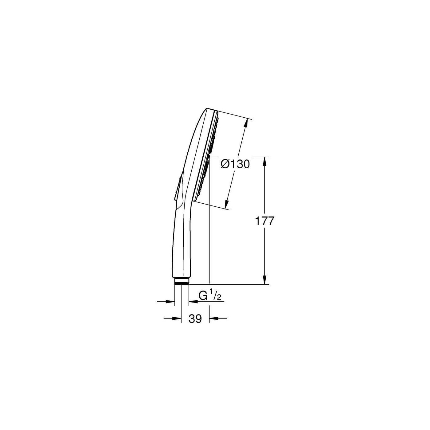 Słuchawka Prysznicowa 3-funkcyjna Rainshower Smartactive Brushed Cool Sunrise 26574GN0 Grohe Słuchawka Prysznicowa 3-funkcyjna Rainshower Smartactive Brushed Cool Sunrise 26574GN0 Grohe