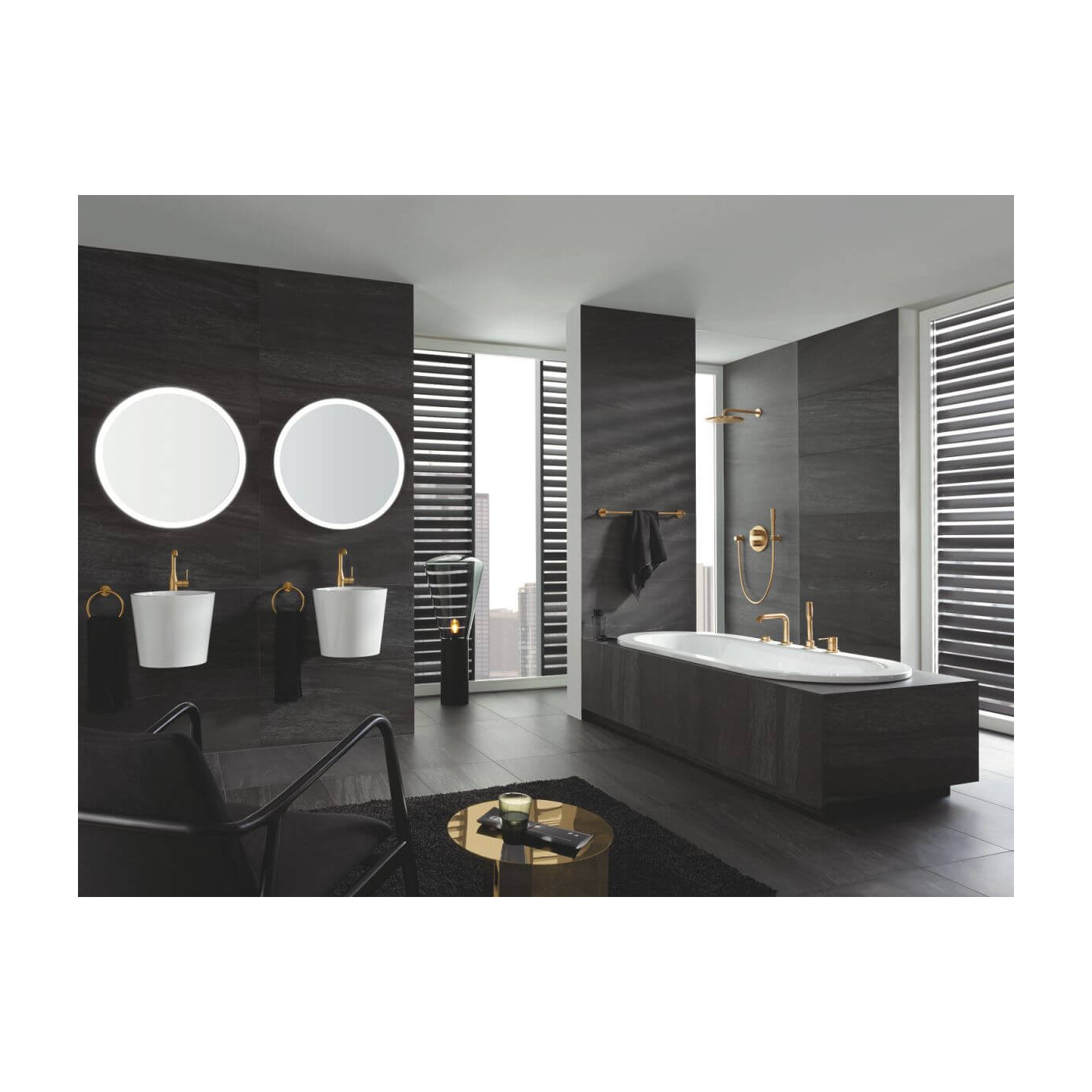 Deszczownica Z Ramieniem Rainshower Cosmopolitan 310 Brushed Cool Sunrise 26066GN0 Grohe Deszczownica Z Ramieniem Rainshower Cosmopolitan 310 Brushed Cool Sunrise 26066GN0 Grohe