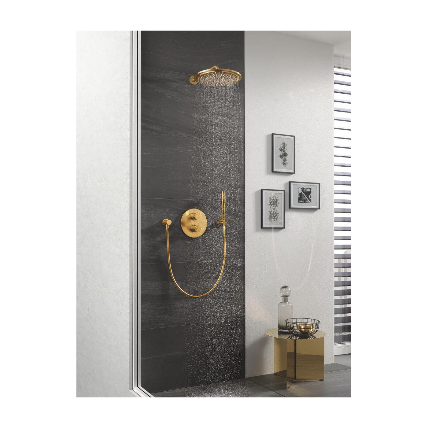 Deszczownica Z Ramieniem Rainshower Cosmopolitan 310 Brushed Cool Sunrise 26066GN0 Grohe Deszczownica Z Ramieniem Rainshower Cosmopolitan 310 Brushed Cool Sunrise 26066GN0 Grohe
