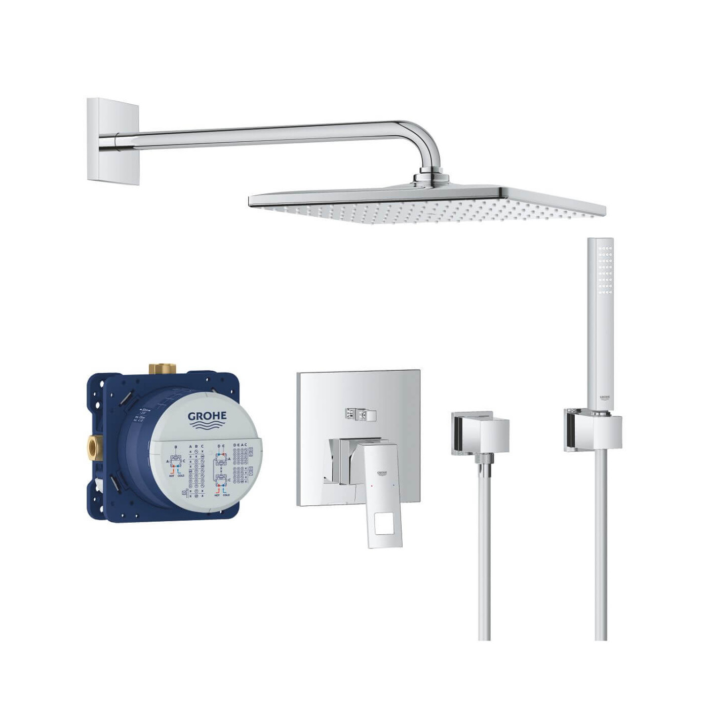 Zestaw Prysznicowy Eurocube 25238000 Grohe Zestaw Prysznicowy Eurocube 25238000 Grohe