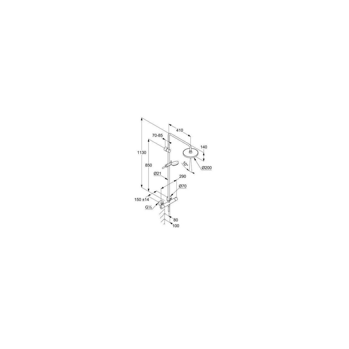 Kolumna Prysznicowa Logo Dual Shower Termostatyczna 680940500 Kludi Kolumna Prysznicowa Logo Dual Shower Termostatyczna 680940500 Kludi