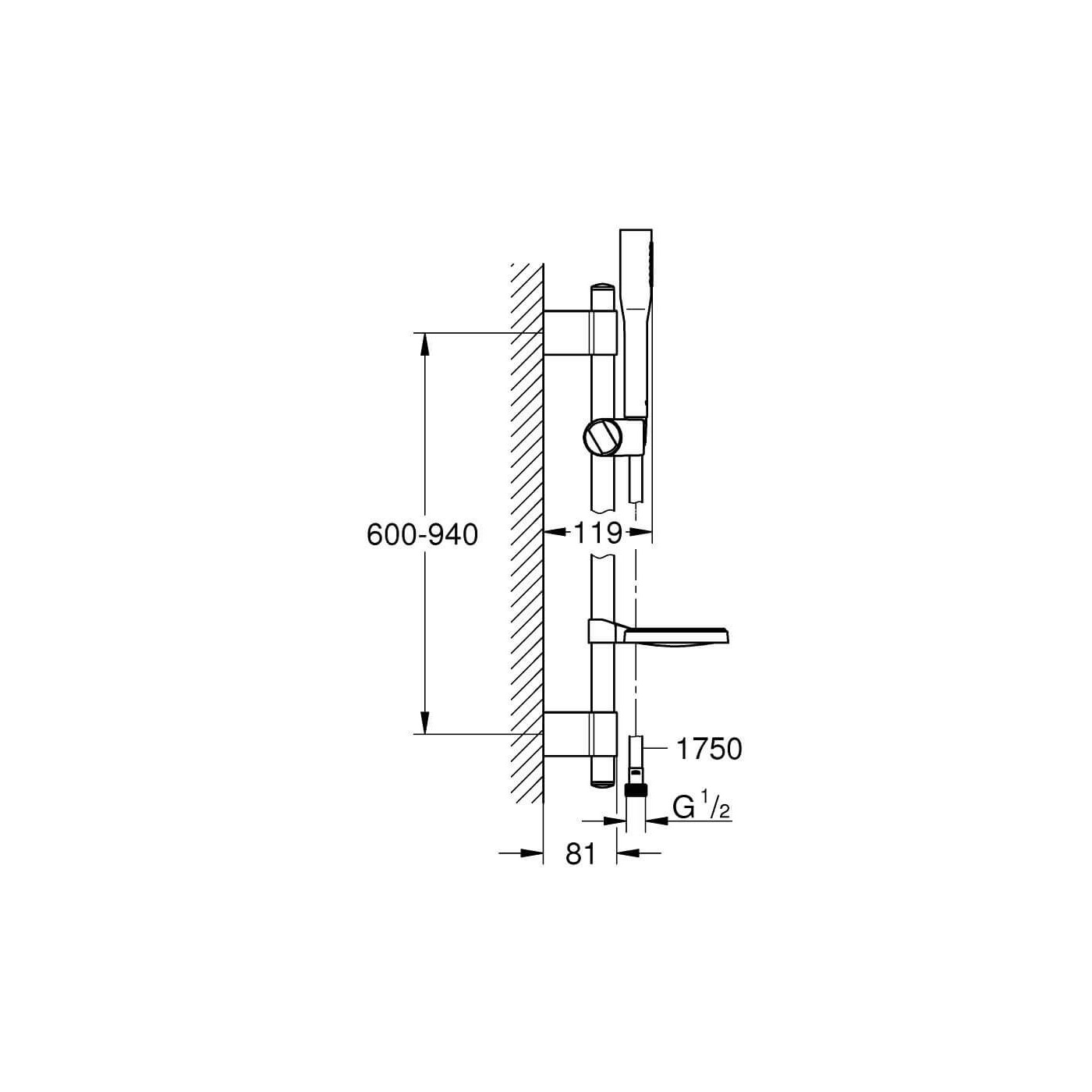 Zestaw Z Drążkiem Prysznicowym 1 Strumień Euphoria Cosmopolitan Stick 27368000 Grohe Zestaw Z Drążkiem Prysznicowym 1 Strumień Euphoria Cosmopolitan Stick 27368000 Grohe