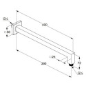 Ramię Natrysku A-QA 400mm 6654405-00 Kludi Ramię Natrysku A-QA 400mm 6654405-00 Kludi