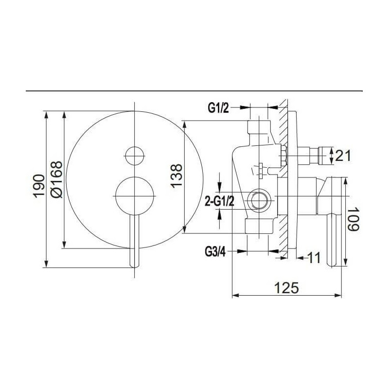 System Prysznicowy Podtynkowy Czarny Mat SYSY18BL Omnires System Prysznicowy Podtynkowy Czarny Mat SYSY18BL Omnires