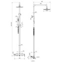 Zestaw Prysznicowy Rain Pi Chrom 91-153 cm AREX.1281CR Excellent Zestaw Prysznicowy Rain Pi Chrom 91-153 cm AREX.1281CR Excellent