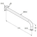 Ramię Głowicy 40 cm Czarny Mat 6651487-00 Kludi Ramię Głowicy 40 cm Czarny Mat 6651487-00 Kludi