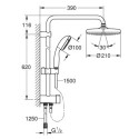System Prysznicowy Z Przełącznikiem Do Montażu Ściennego Tempesta System 210 26381001 Grohe System Prysznicowy Z Przełącznikiem Do Montażu Ściennego Tempesta System 210 26381001 Grohe