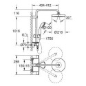 System Prysznicowy Z Termostatem Do Montażu Ściennego Chrom 26814001 Grohe System Prysznicowy Z Termostatem Do Montażu Ściennego Chrom 26814001 Grohe