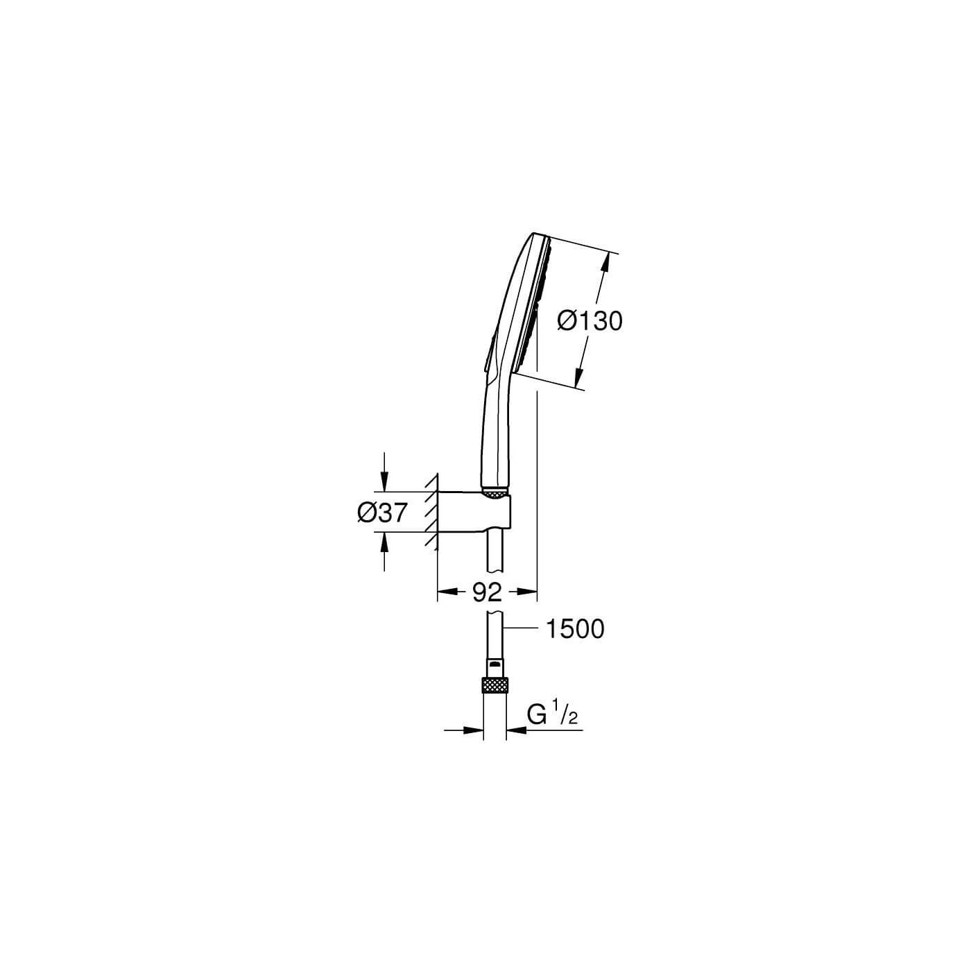 Zestaw Prysznicowy Rainshower Smartactive 130 26581000 Grohe Zestaw Prysznicowy Rainshower Smartactive 130 26581000 Grohe